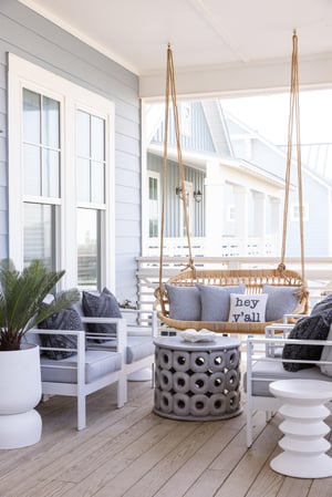 Exterior Seating and Swing, 2nd Floor Rear Balcony