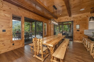 Large indoor dining table