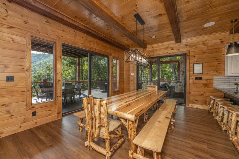 Large indoor dining table