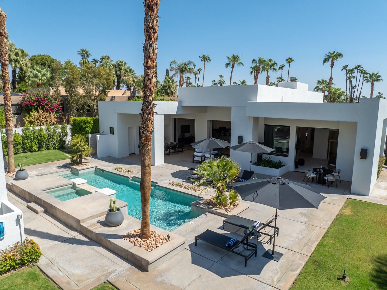 Aerial pool views