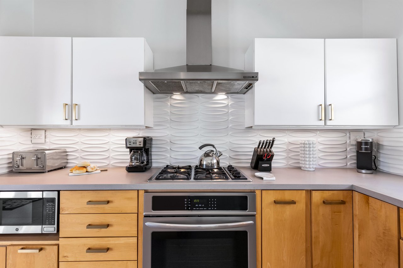 Sleek kitchen appliances