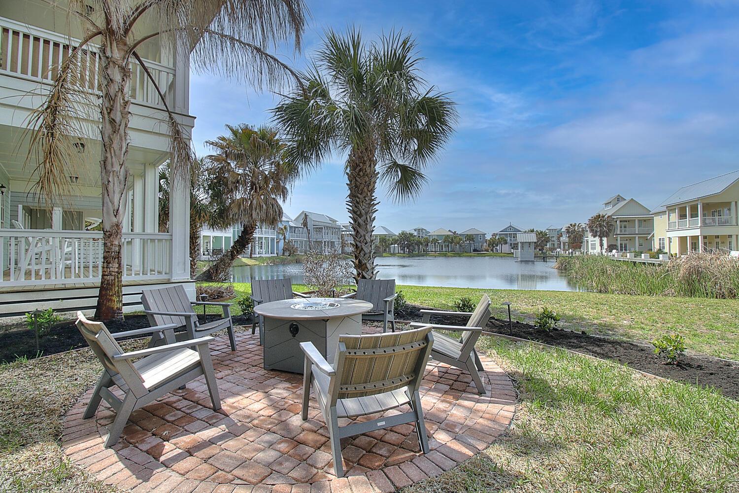 Back Yard with Fire Pit