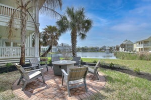 Back Yard with Fire Pit