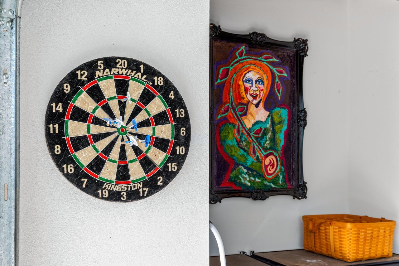 Equipped with a Smart TV, additional fridge, darts, exercise equipment, and washerdryer.