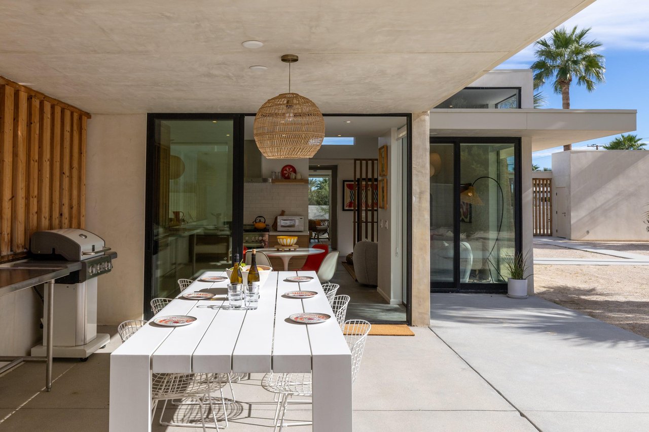 Covered dining area