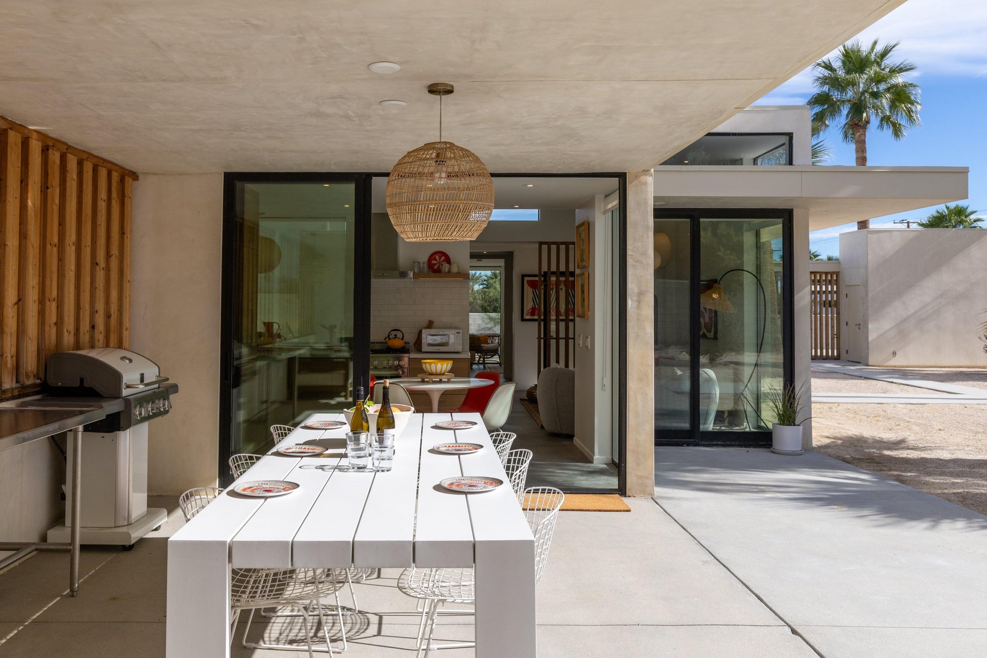 Covered dining area