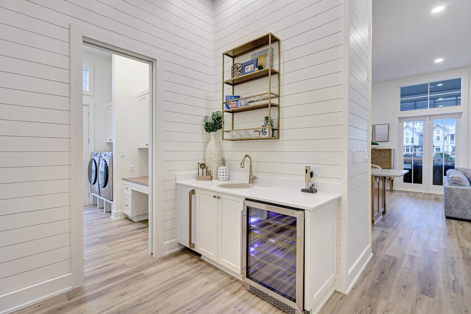 Wet Bar and Beverage Fridge, 1st Floor