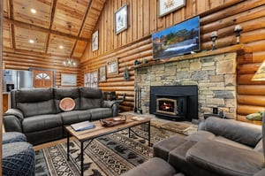 Living room with reclining sofa