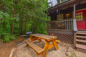 Outside picnic table