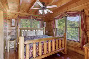 king bed with balcony access