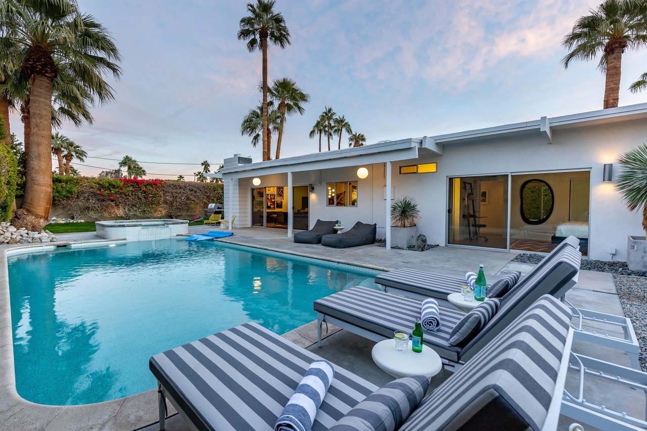 Evening poolside views