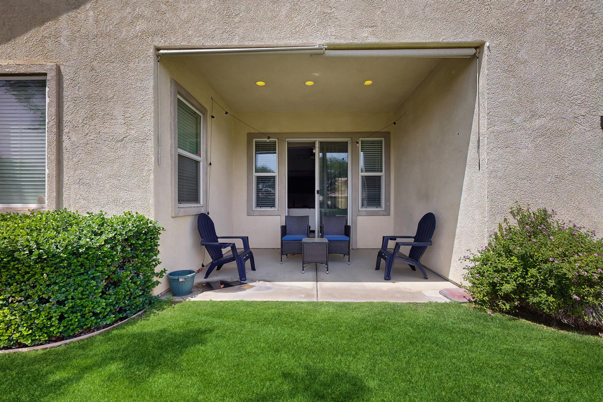 Patio space located near the back of the home, overlooking the golf course.