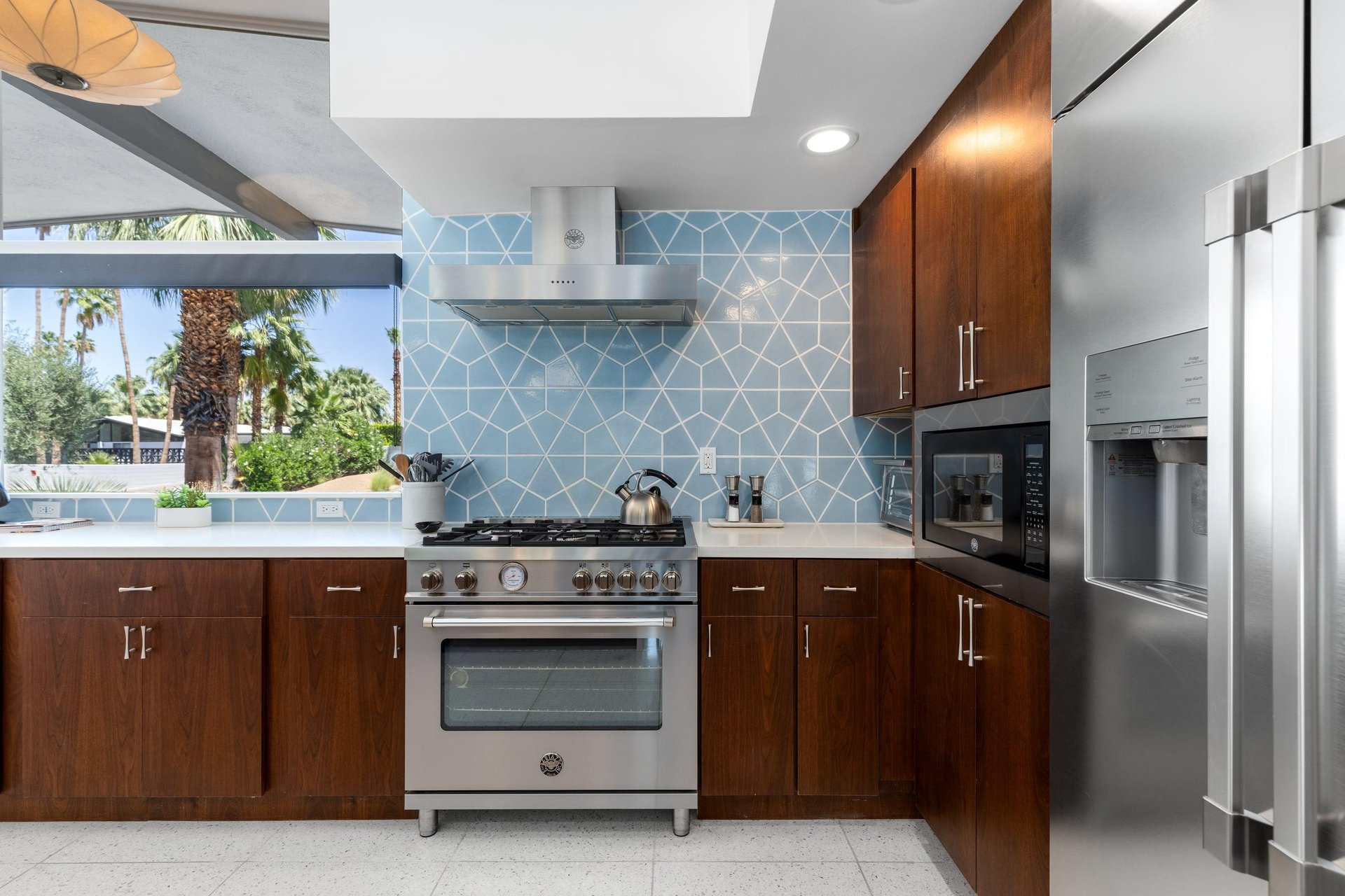 Stainless steel appliances.