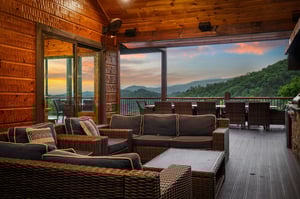 Outdoor seating with view