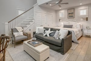 King Bed and Living Area, 1st Floor