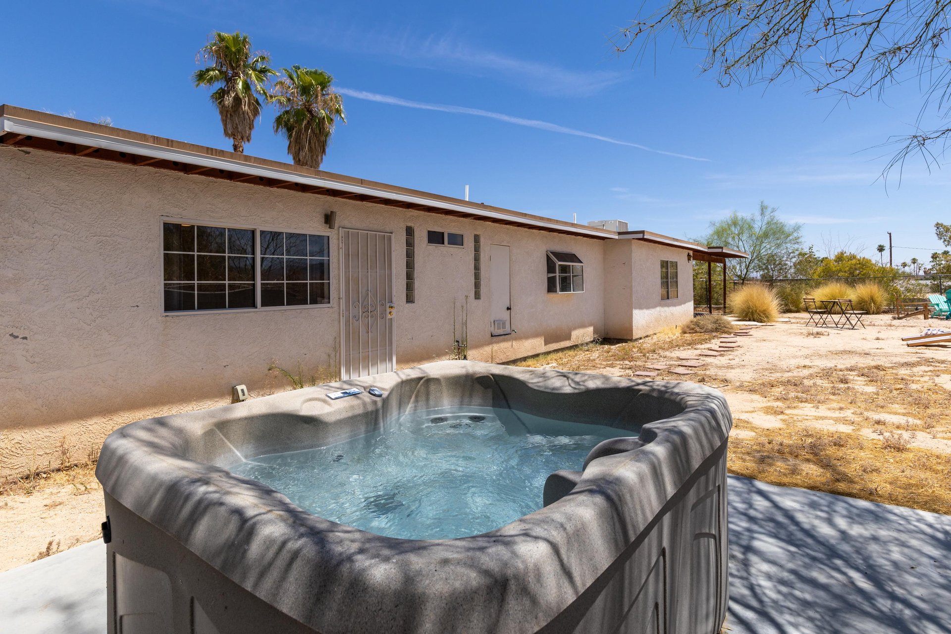 Private hot tub for guest use.