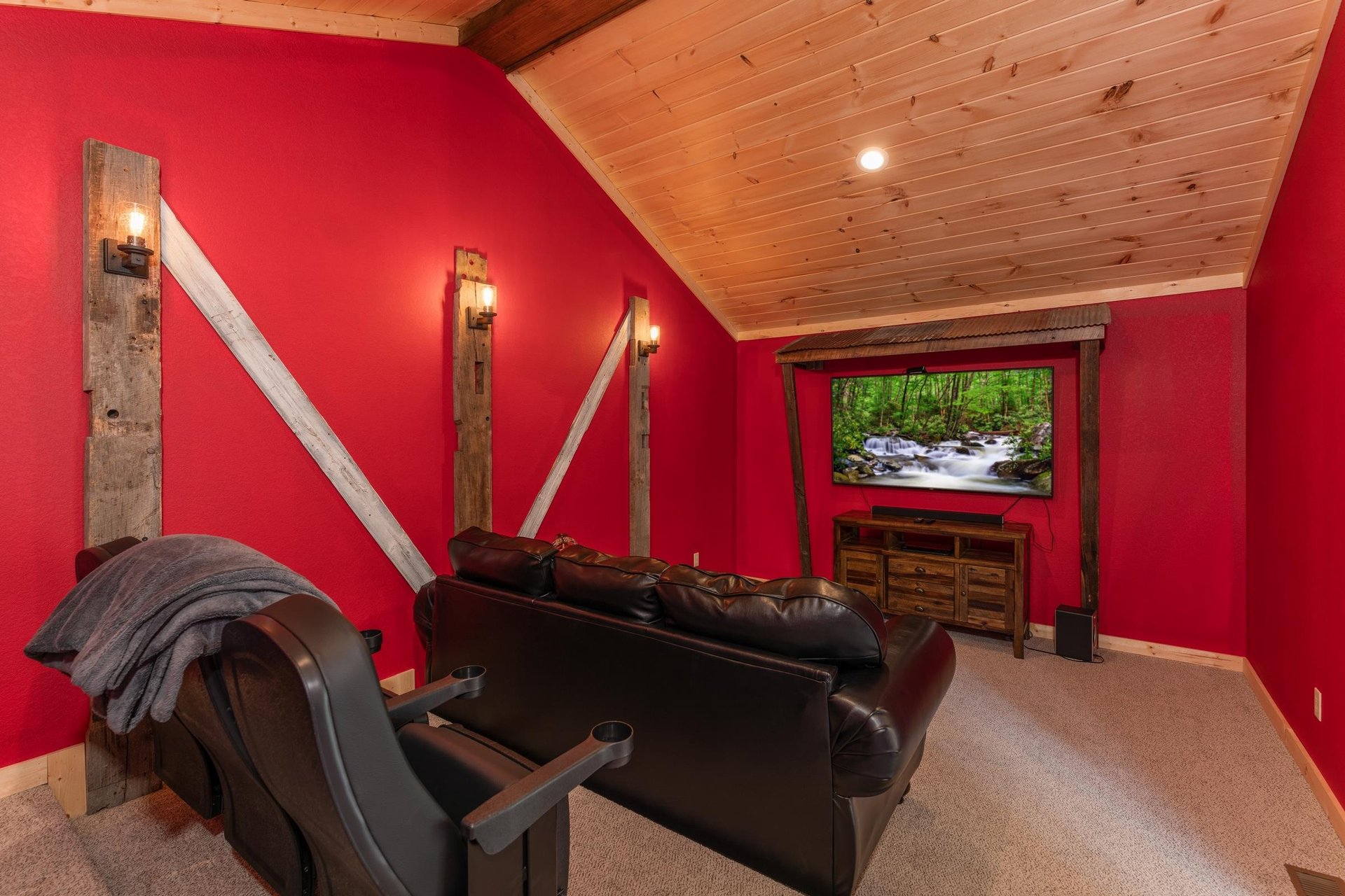 Theater seats and tv