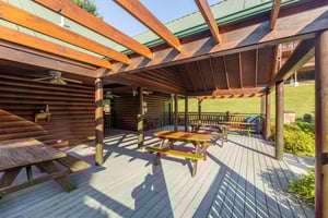 Covered resort picnic area