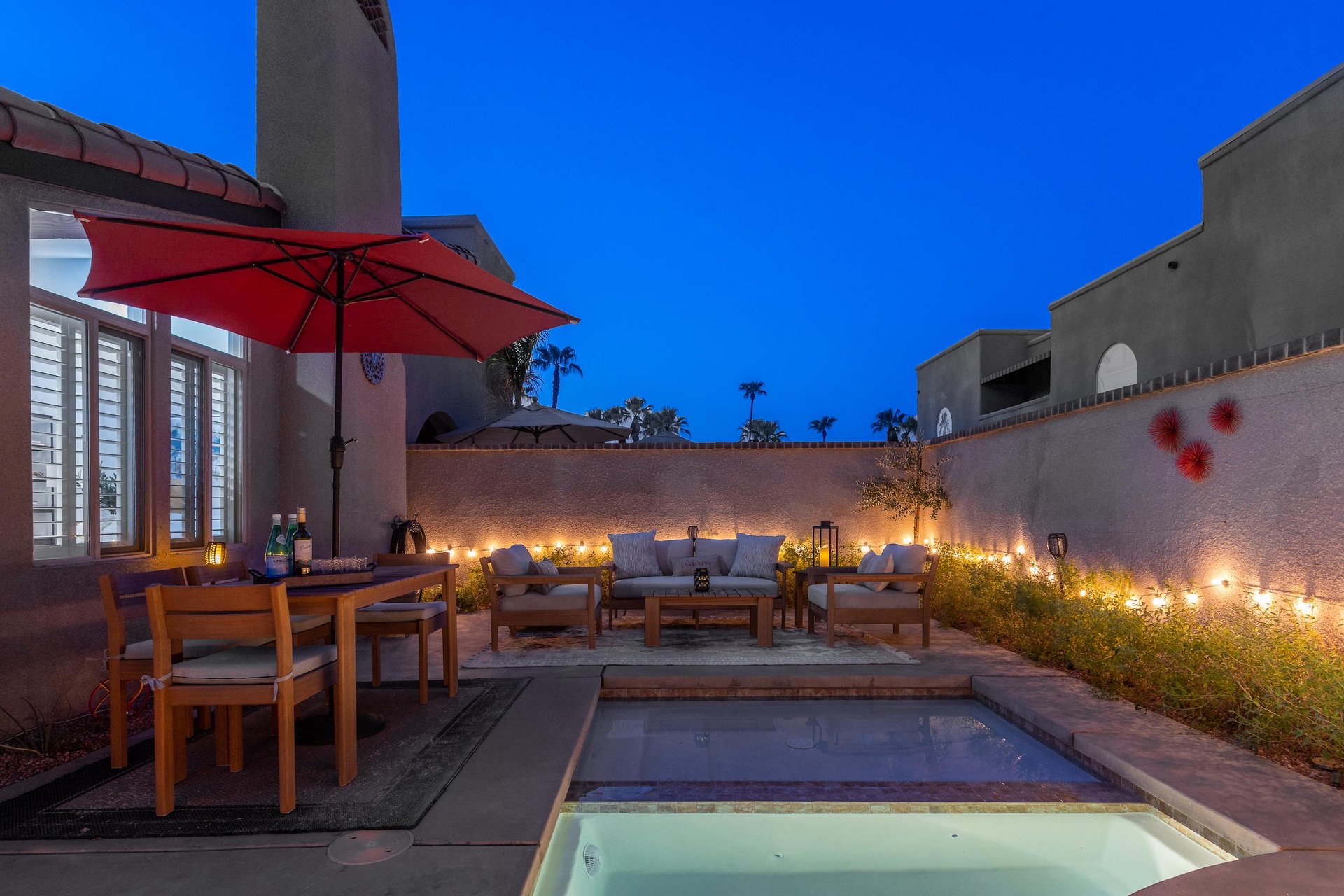 Enjoy your evenings poolside