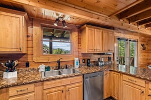 kitchen sink with a view