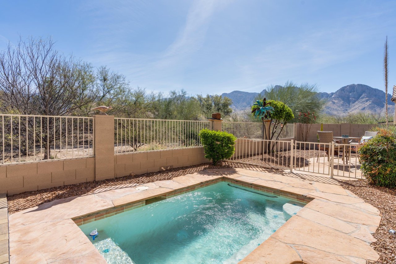 Home has a private pool and spa combination