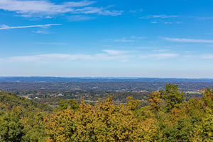 Deck view at Eagles Sunrise, a 2 bedroom cabin rental located in Pigeon Forge