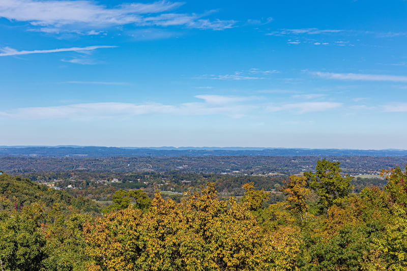 Deck view at Eagles Sunrise, a 2 bedroom cabin rental located in Pigeon Forge