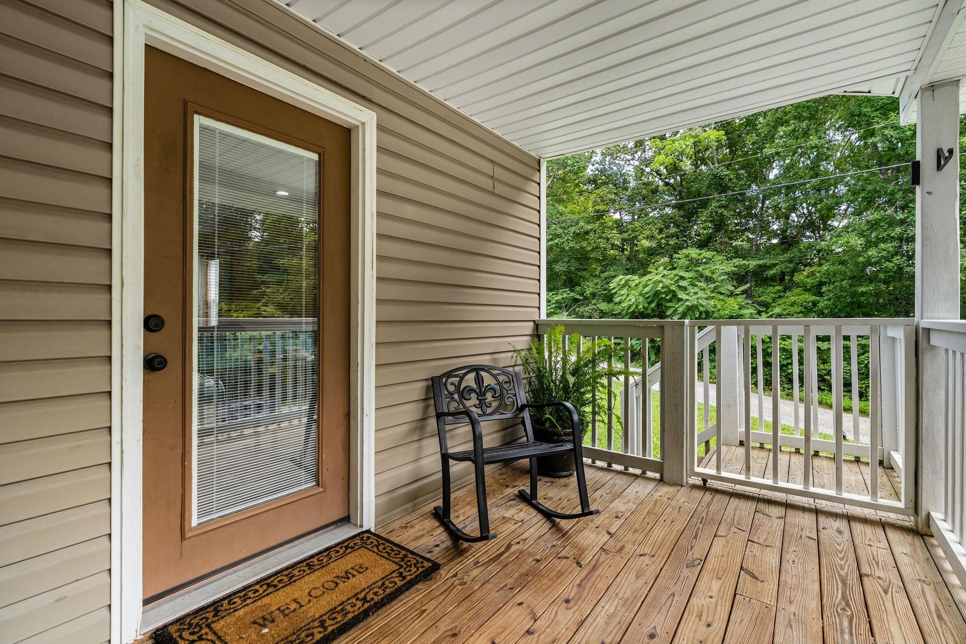 Back door with rocker