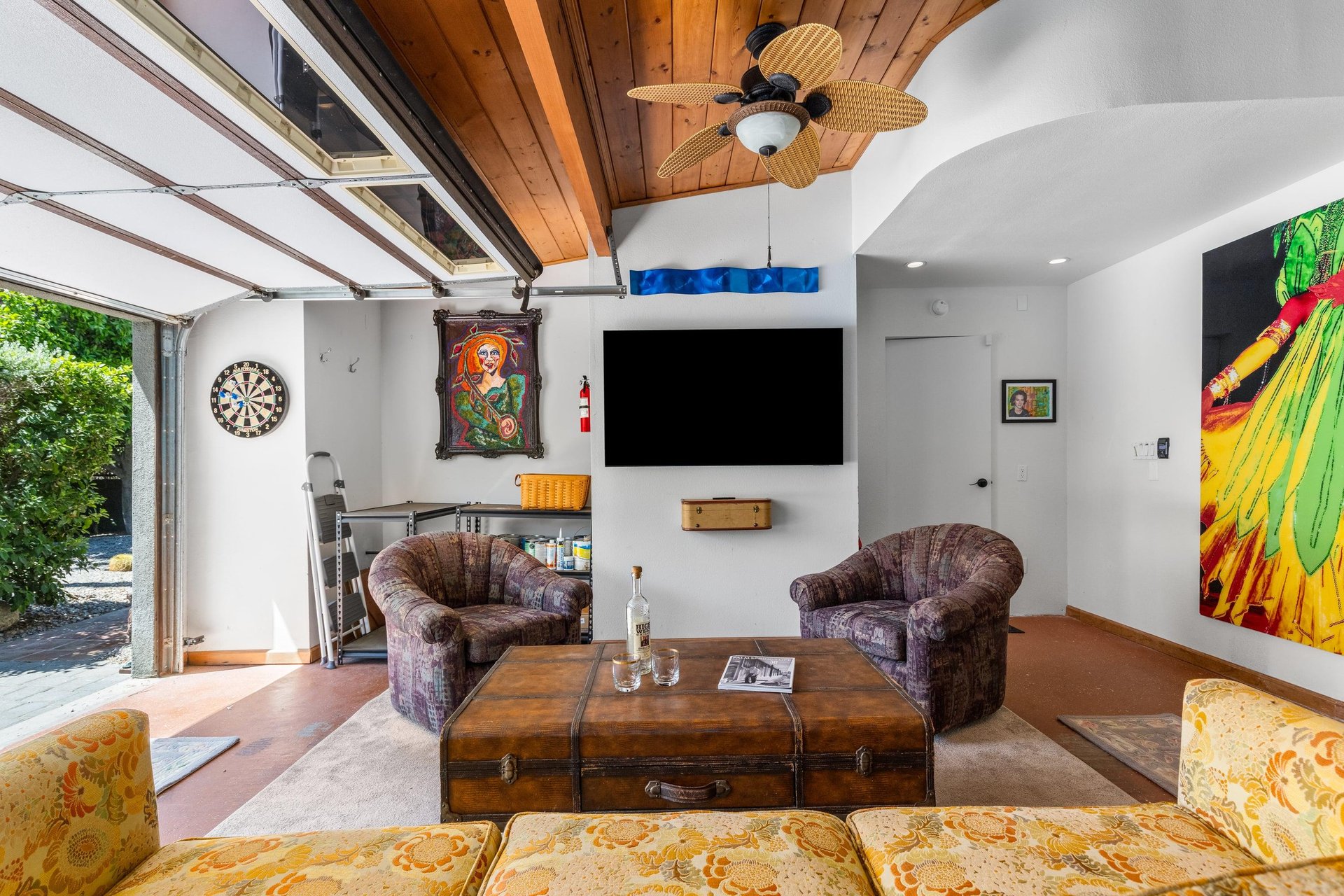 Converted garage  great space to watch a good show or spend time with friends and family