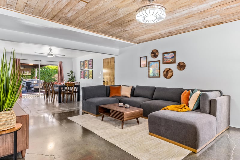 Spacious modern living room