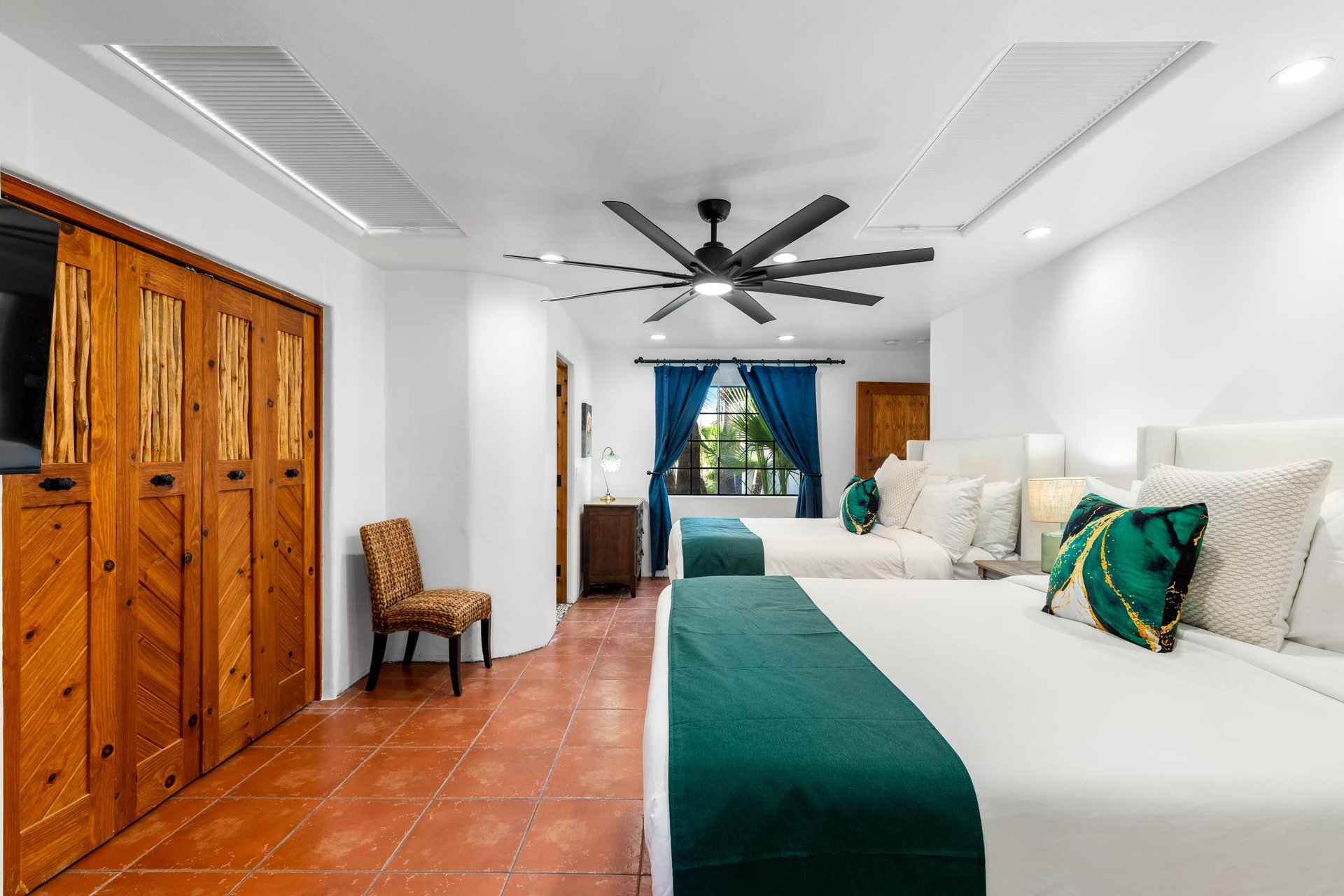 Guest bedroom with two queen beds