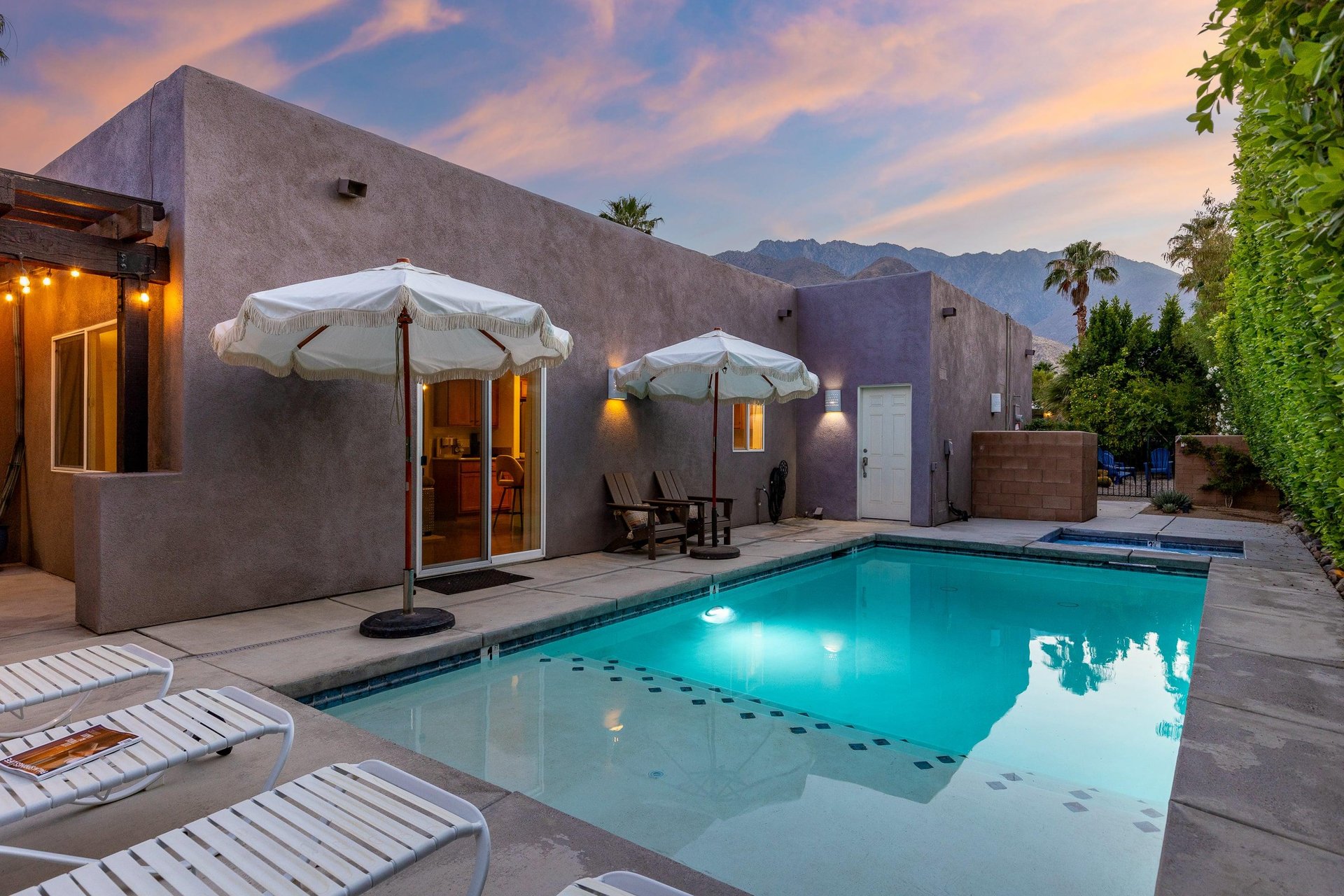 Watch amazing sunsets by the pool
