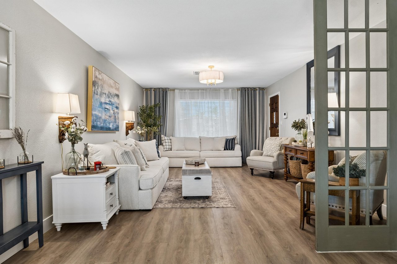 Ample seating and openconcept floor plan.