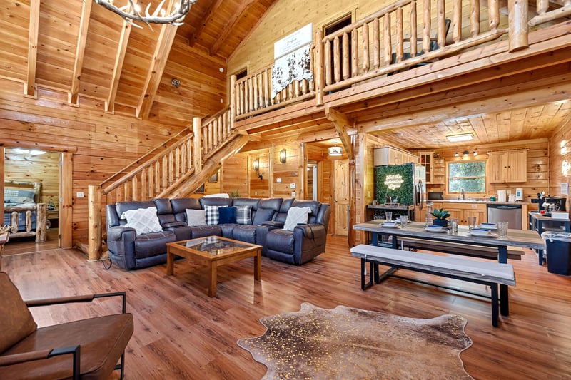 Sectional couch with coffee table