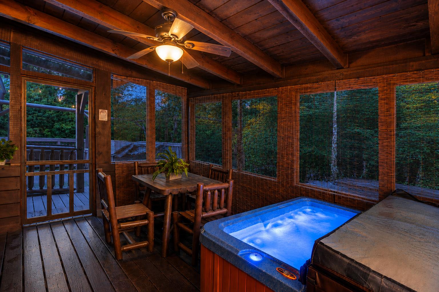 Hot tub area
