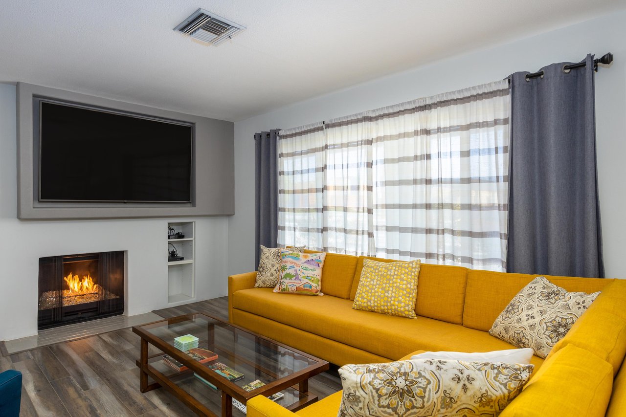 Relax on the comfy couch