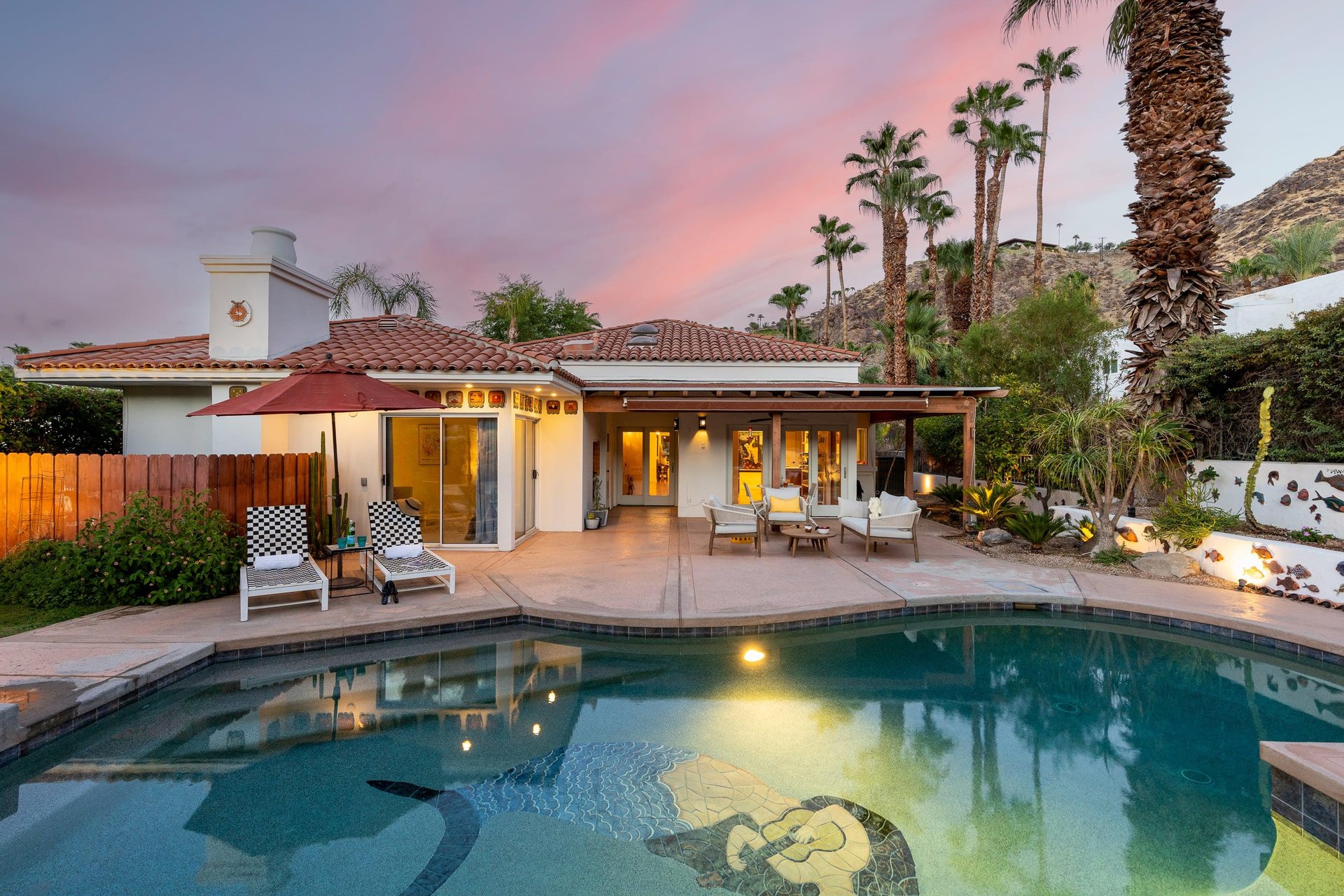 Sunsets by the pool