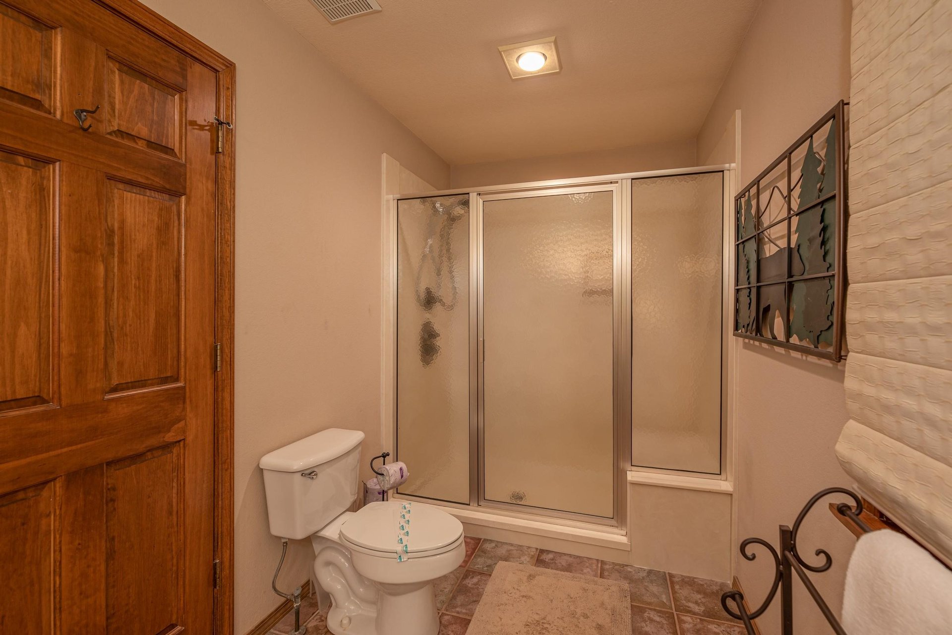 Bathroom with a shower at Lazy Bear Retreat, a 4 bedroom cabin rental located in Pigeon Forge