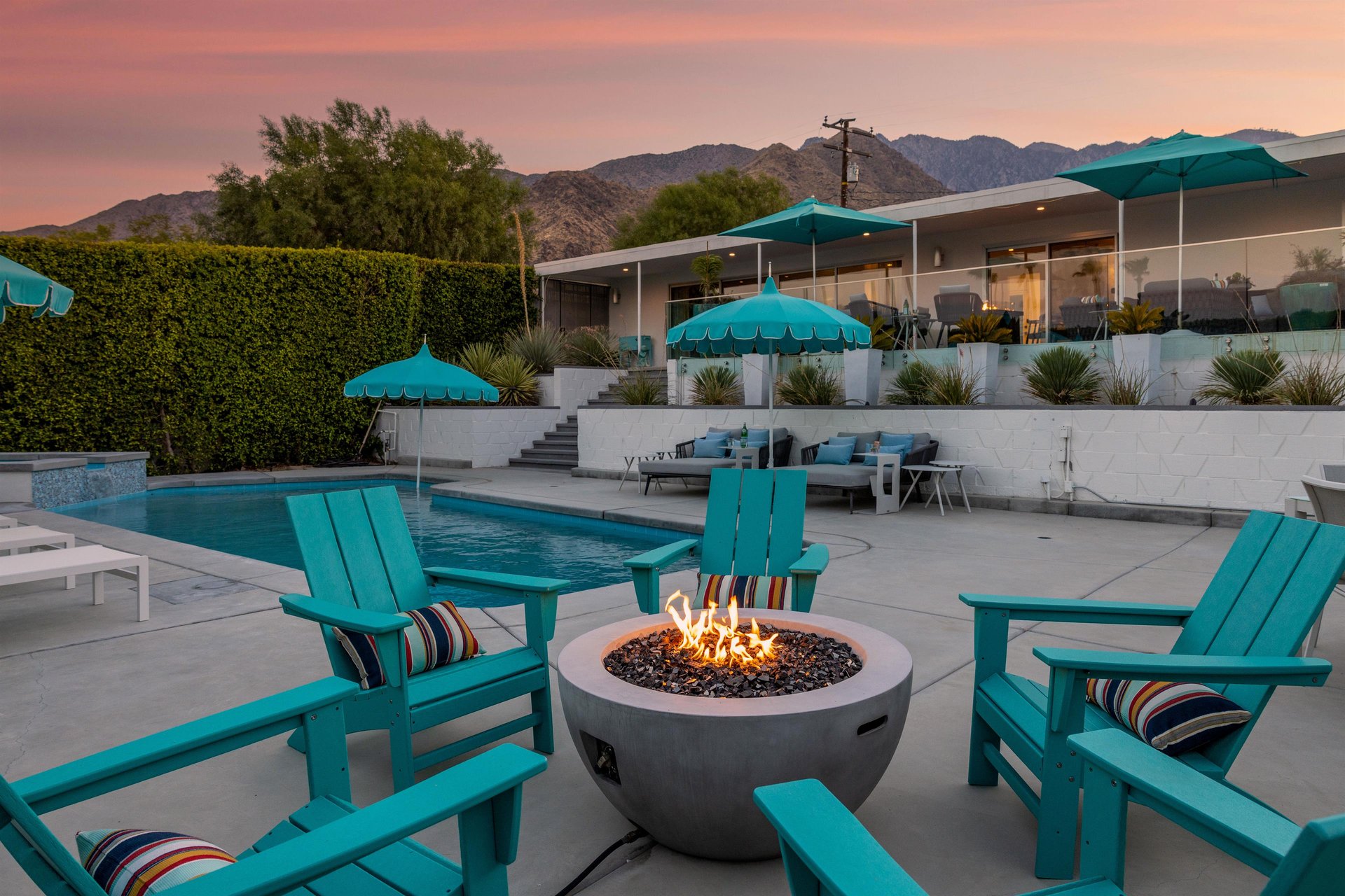 Outdoor Firepit With Mountain Views