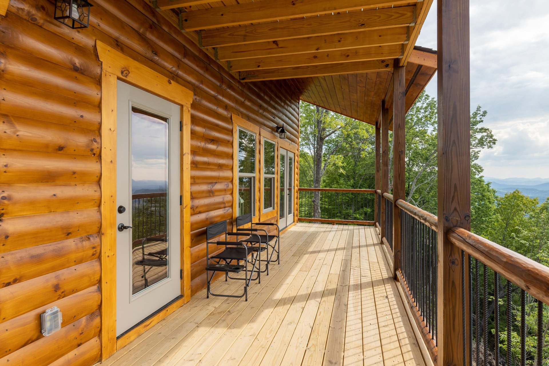 Covered deck with chairs