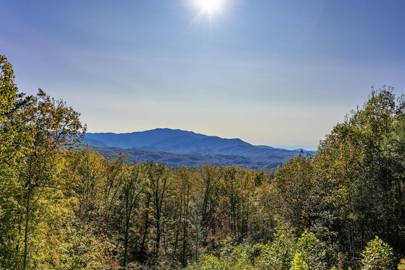Mountain view from Grizzlys Den cabin