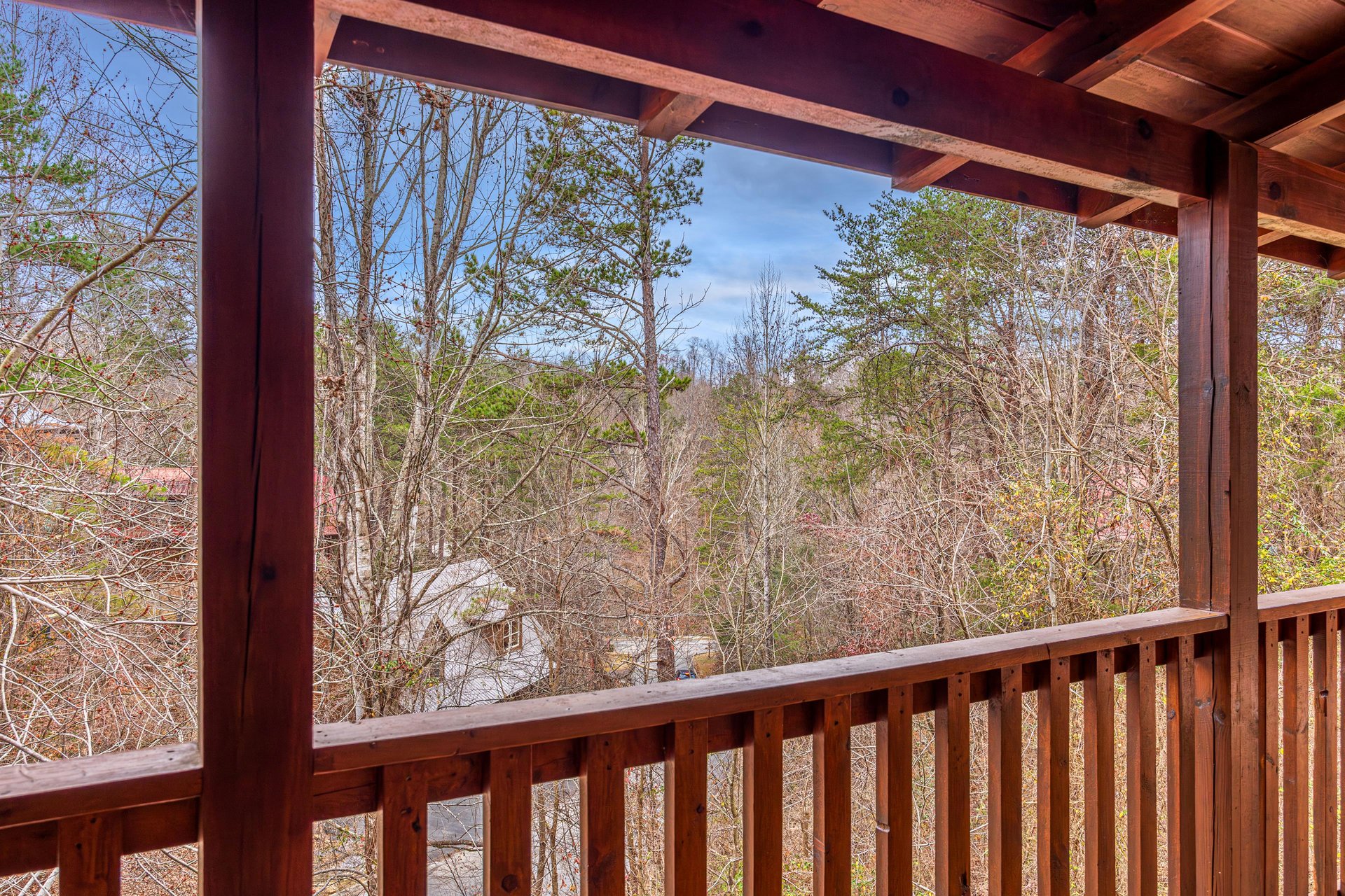 View from Deck at Livin Simple, a 2 bedroom cabin rental located in Pigeon Forge