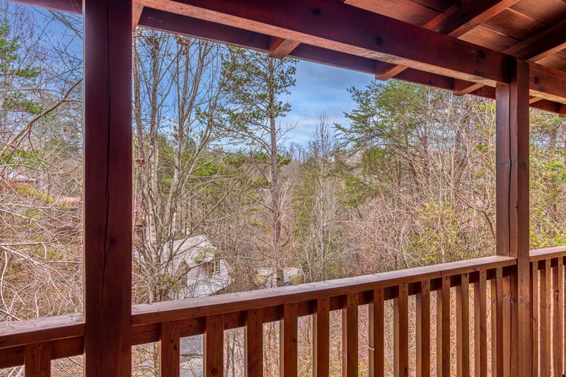 View from Deck at Livin Simple, a 2 bedroom cabin rental located in Pigeon Forge