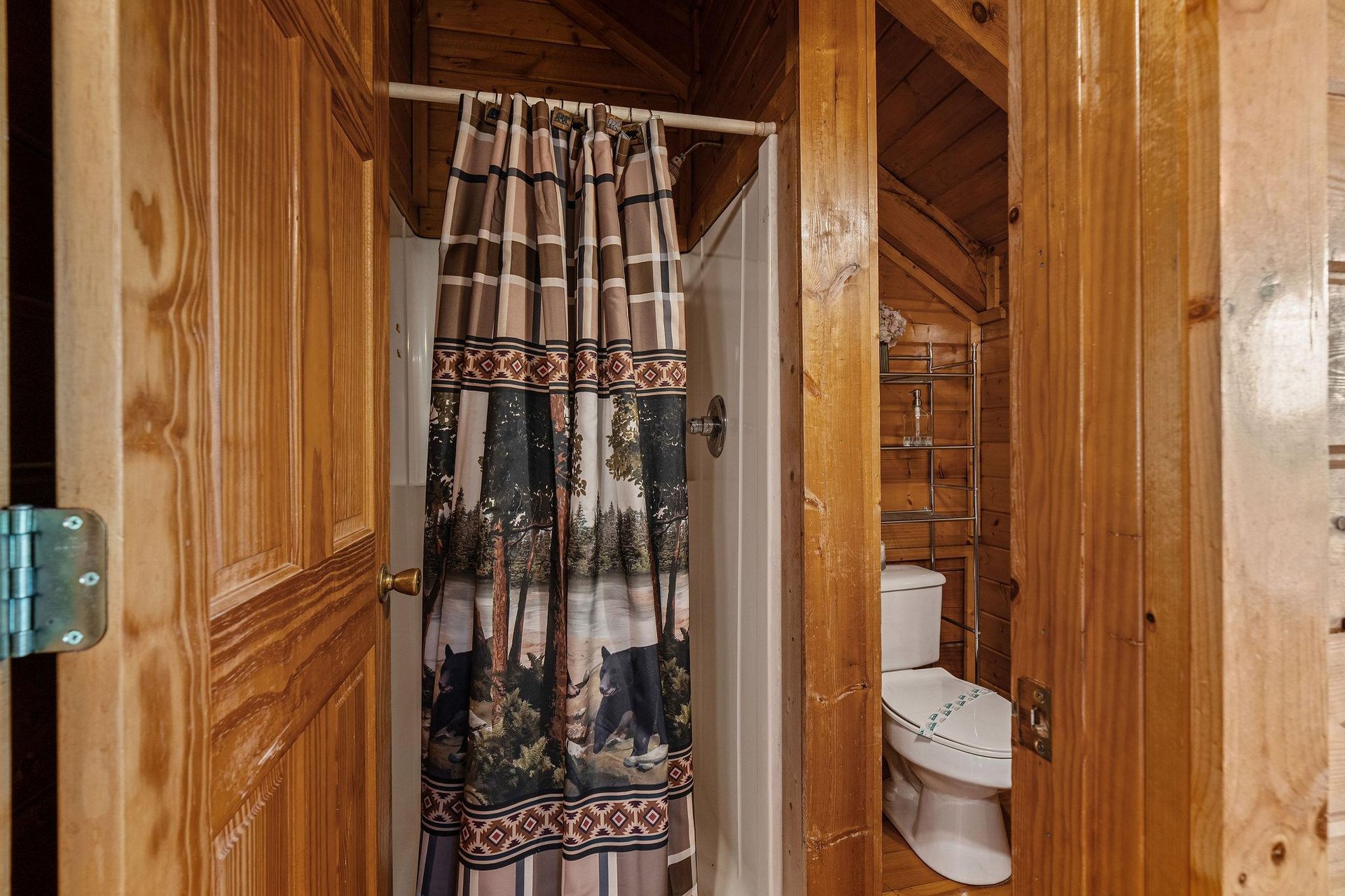 Shower and toilet
