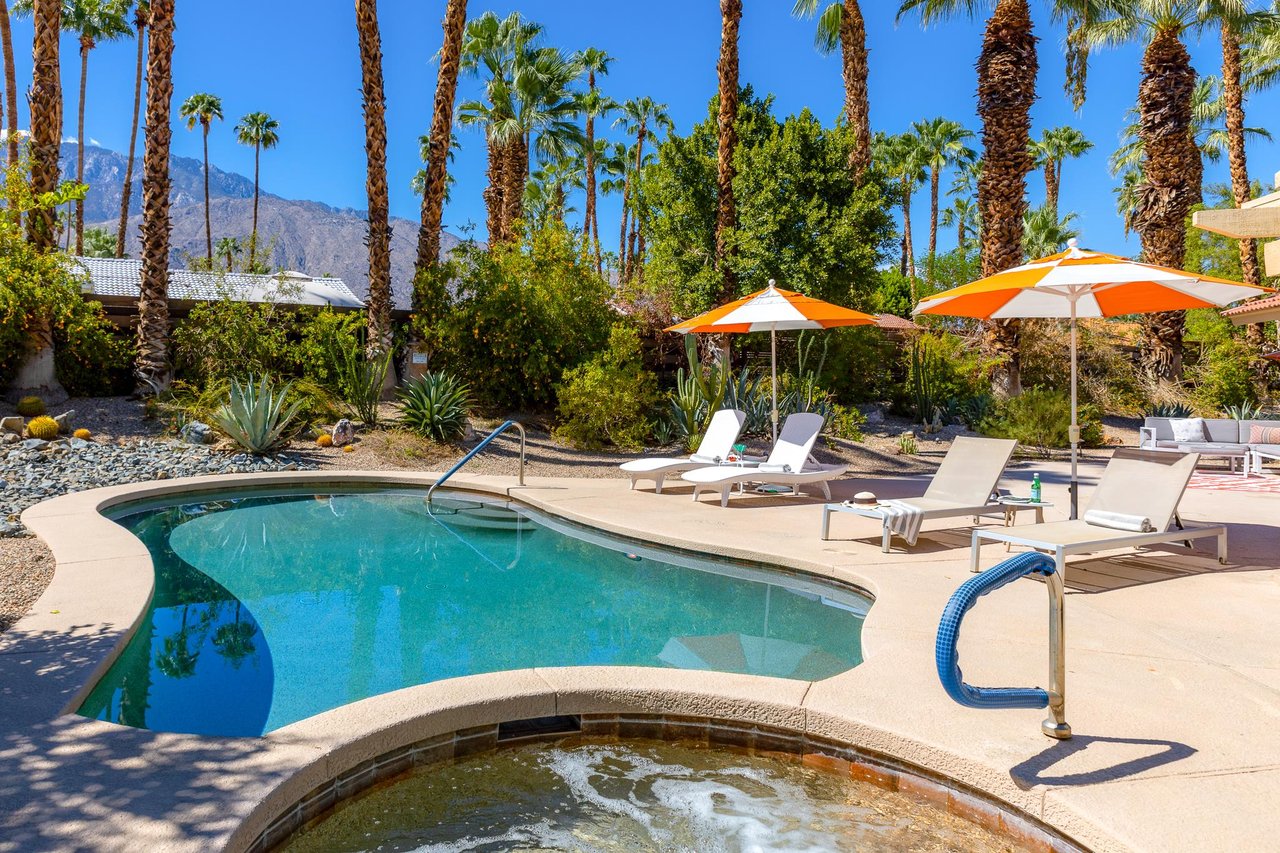 Hop in the spa or splash around in this gorgeous pool