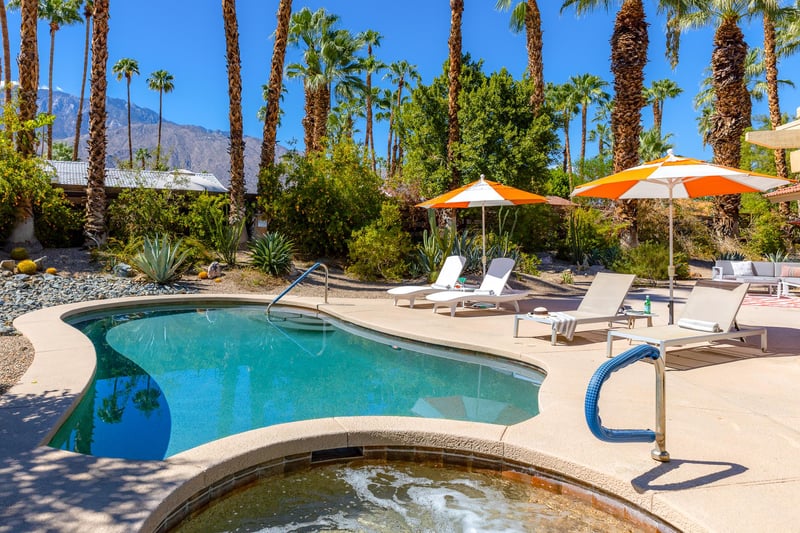 Hop in the spa or splash around in this gorgeous pool