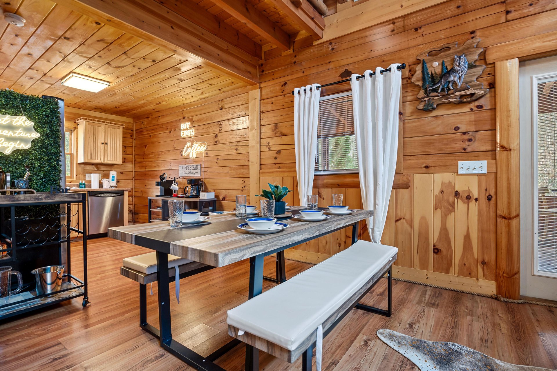 Indoor dining picnic table