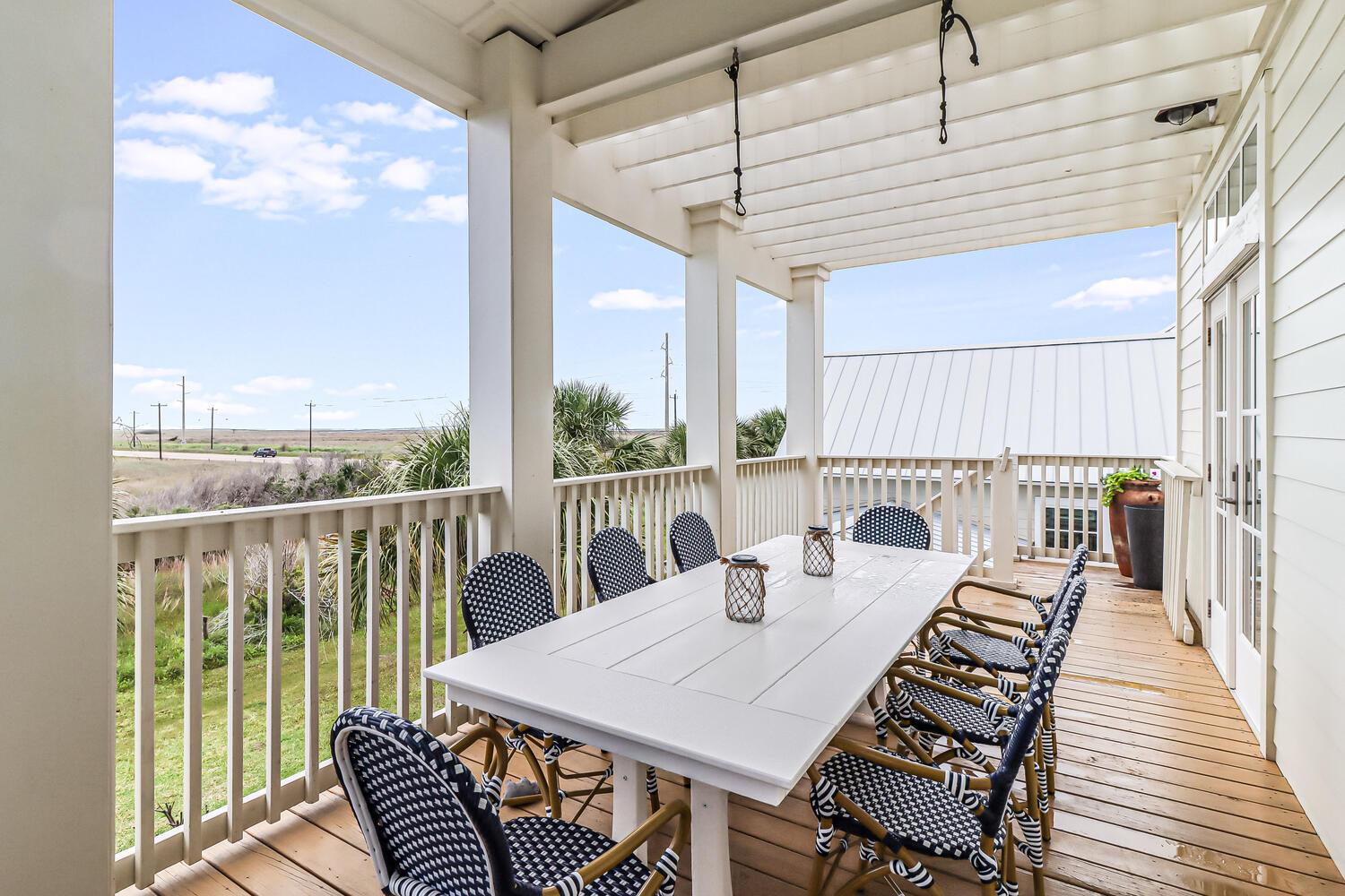 2nd Floor Rear Balcony with Dining