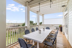 2nd Floor Rear Balcony with Dining
