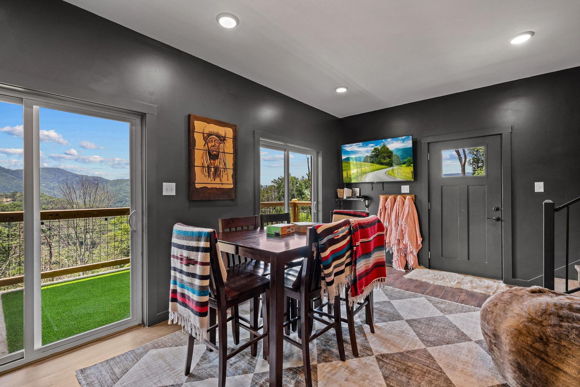 Game room table and chairs
